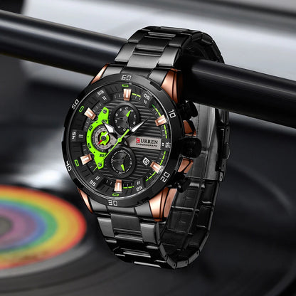 Curren Stainless Steel Men's Watch with Luminous Dial - Smarsty