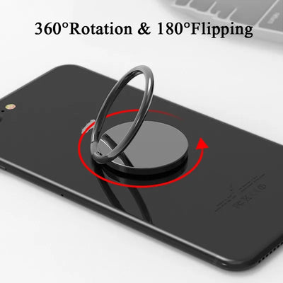 Spin Rotatable Phone Holder With Magnetic Finger Ring Stand - Smarsty