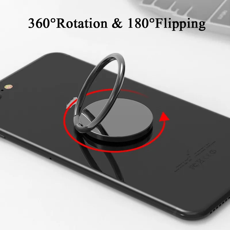 Spin Rotatable Phone Holder With Magnetic Finger Ring Stand - Smarsty