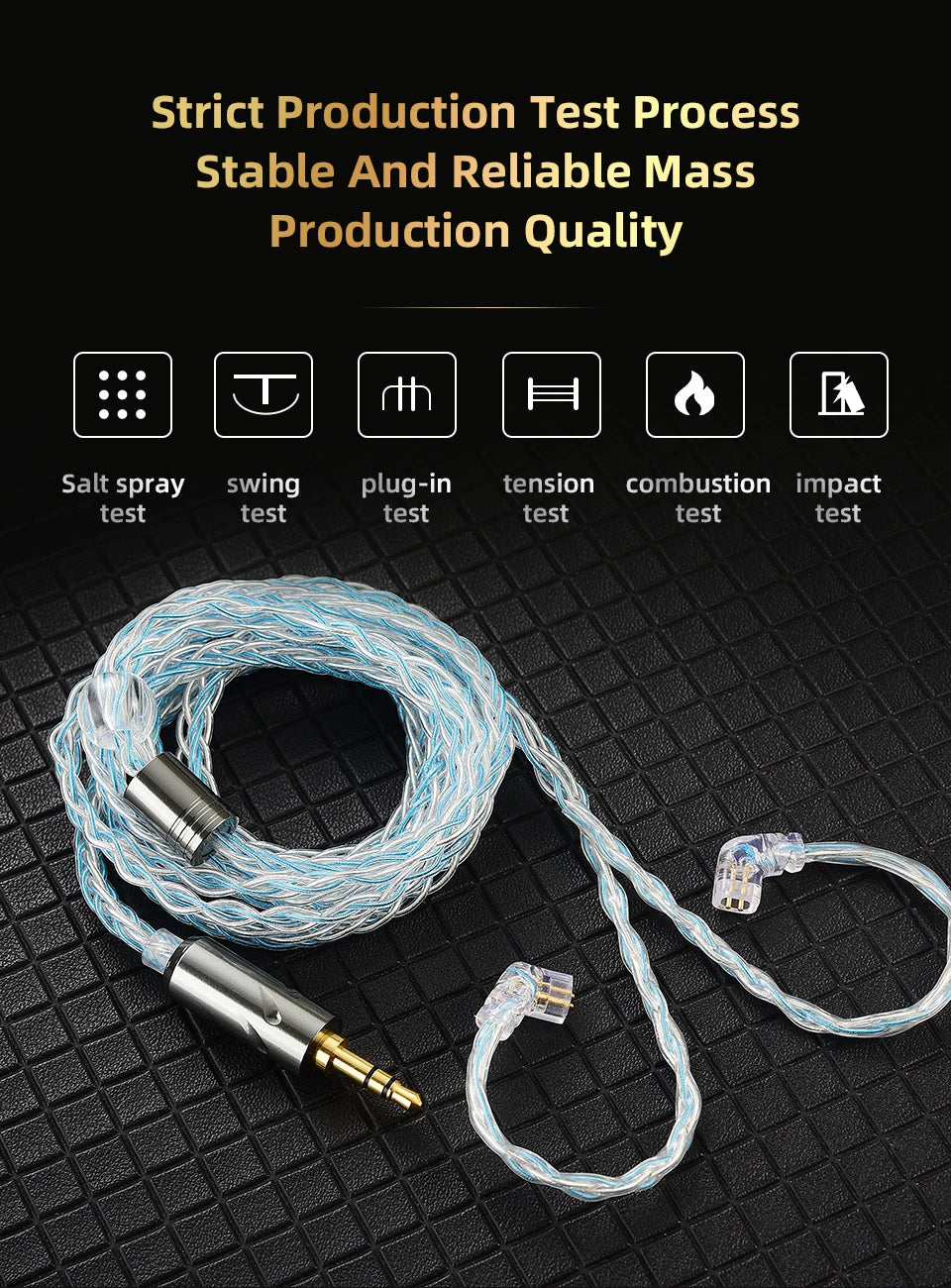QKZ T1 HiFi Earphone Upgrade Cable with MMCX Connector - Smarsty