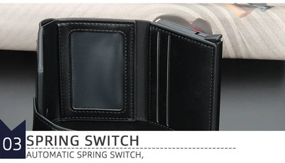 New RFID Men Card Wallets Hasp Small Card Wallets Slim Mini Men's Wallet High Qaulity Card Clip Photo Holder Short Male Purses