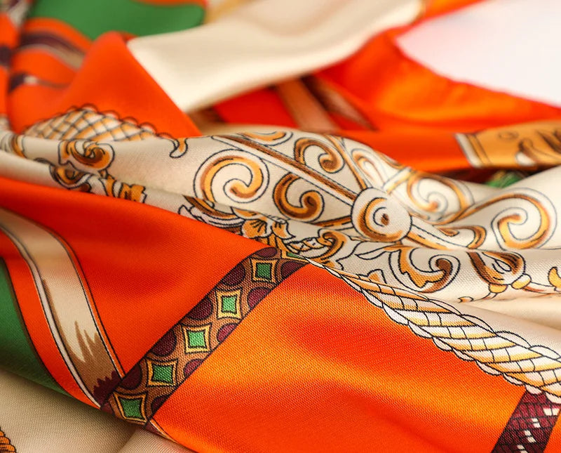 Luxury Silk Scarf for Women Sun Protection Designer Shawl - Smarsty