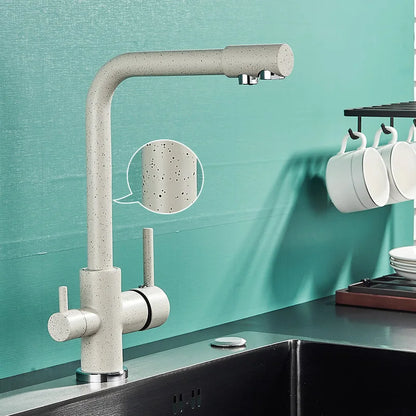 Black Grey Water Filter Kitchen Faucet with 360 Degree Rotation - Smarsty