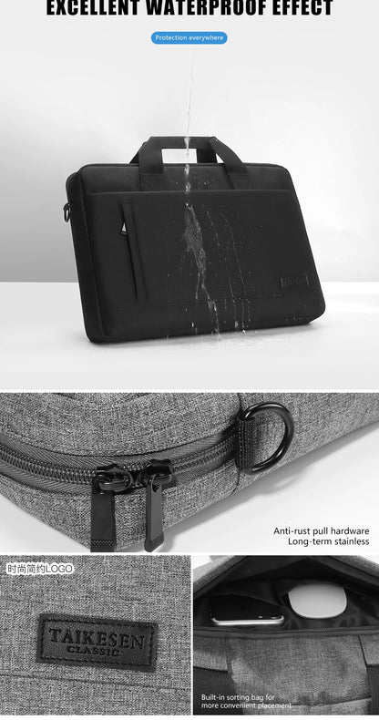 Durable Canvas Laptop Sleeve Case With Zipper Closure