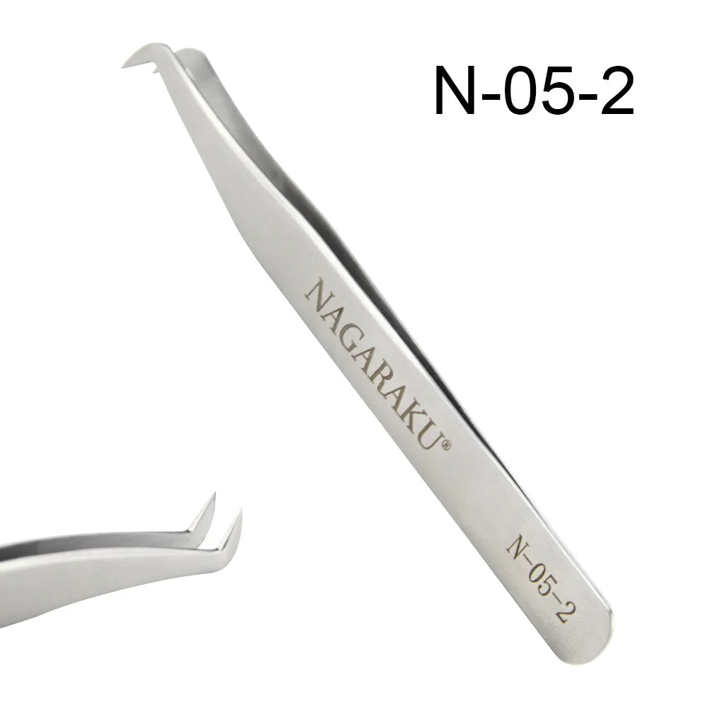 NAGARAKU Stainless Steel Eyelash Tweezers Set for Precision - Smarsty