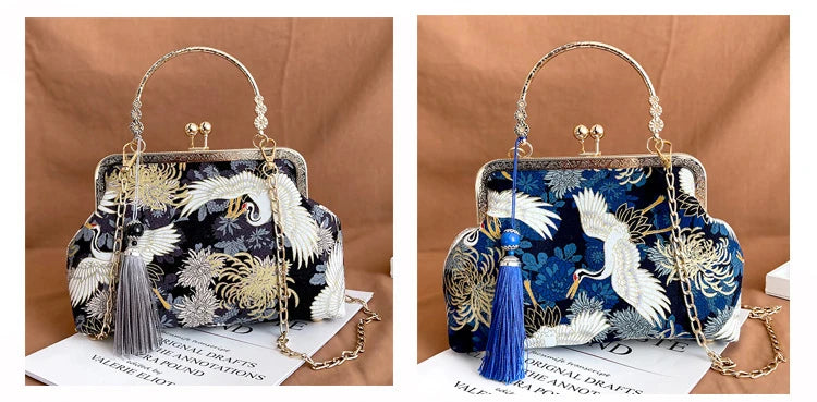 Vintage Fringe Shoulder Bag With Chain Crossbody Small - Smarsty