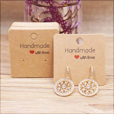 50 Pack Handmade Paper Earring Cards for Jewelry Display - Smarsty