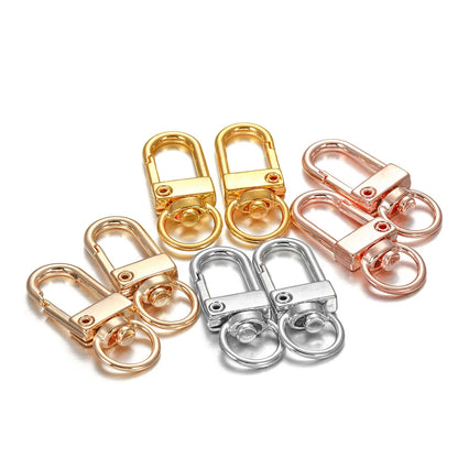 Rotating Lobster Clasps Gold Rhodium Secure 10pcs Pack - Smarsty