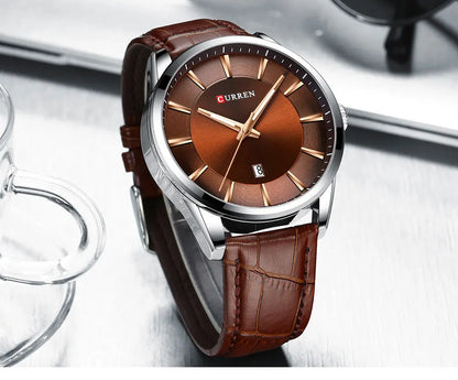 CURREN Luxury Quartz Watch for Men with Leather Strap - Smarsty