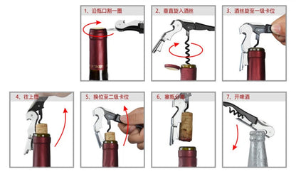 Double Fulcrum Stainless Steel Corkscrew Wine Opener - Smarsty