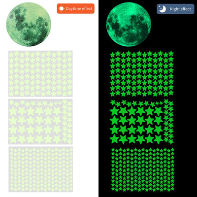 Luminous Moon Stars Wall Stickers for Kids Decor - Smarsty