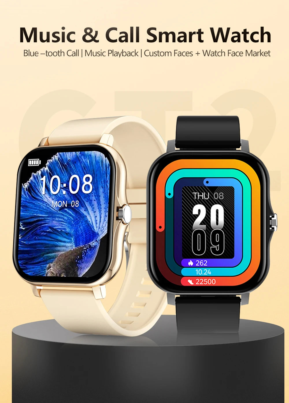 Waterproof Sports Smart Watch with Health Monitor - Smarsty
