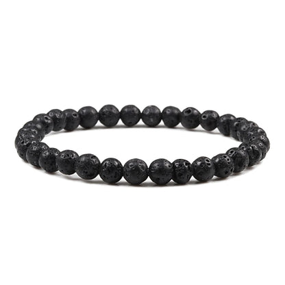 Natural Stone Bead Bracelet with Volcanic Lava - Smarsty