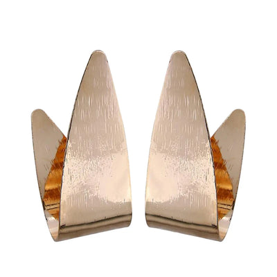 Gold Metal Drop Earrings with Irregular Heart Design for Women - Smarsty