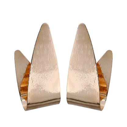 Gold Metal Drop Earrings with Irregular Heart Design for Women - Smarsty