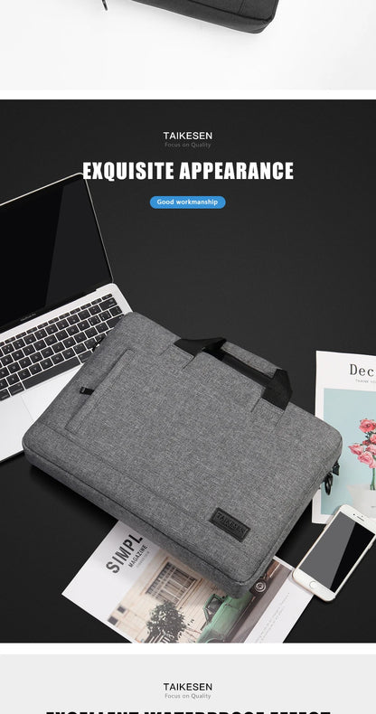 Durable Canvas Laptop Sleeve Case With Zipper Closure
