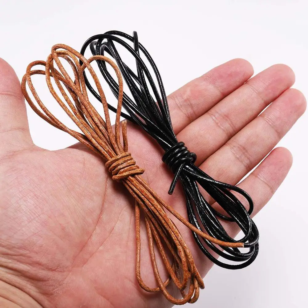 Genuine Cow Leather Round Cord Durable Bracelet String - Smarsty