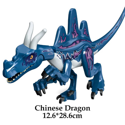 Jurassic Dinosaur World Brutal Raptor T-Rex Triceratops Indominus Rex Model Building Blocks Dino Velociraptor Figure Bricks Toys - Smarsty
