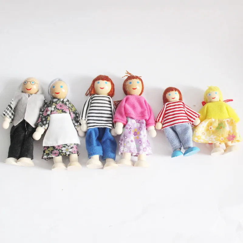 Wooden Dollhouse Furniture Miniature Toy For Dolls Kids Children House Play Toy Mini Furniture Sets Doll Toys Boys Girls Gifts