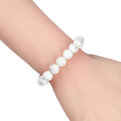 Natural Stone Bead Bracelet with Volcanic Lava - Smarsty