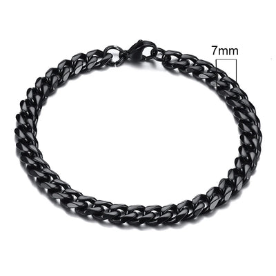 Vnox Men's Stainless Steel Cuban Link Chain Bracelet - Smarsty