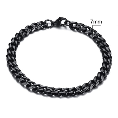 Vnox Men's Stainless Steel Cuban Link Chain Bracelet - Smarsty