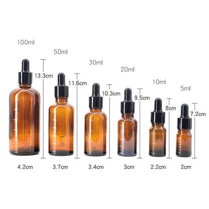 Amber Glass Dropper Bottles with Scale for Easy Refilling - Smarsty