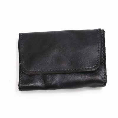 Genuine Leather Wallet for Men Women Brand Vintage Handmade Short Small Men's Wallets Card Holder Original Leather Coin Purse - Smarsty