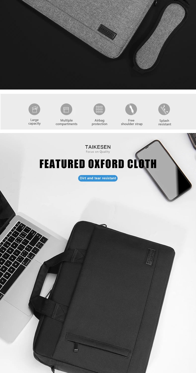 Durable Canvas Laptop Sleeve Case With Zipper Closure