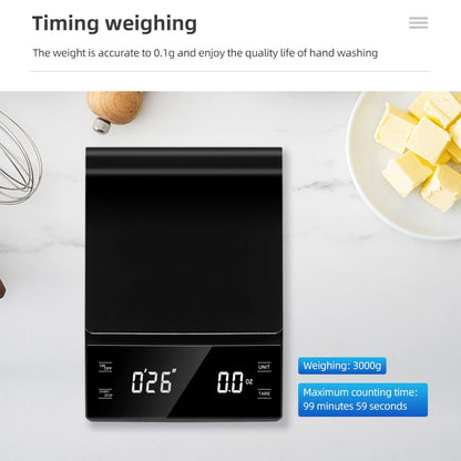 Digital Coffee Scale with Timer and LCD Display - Smarsty