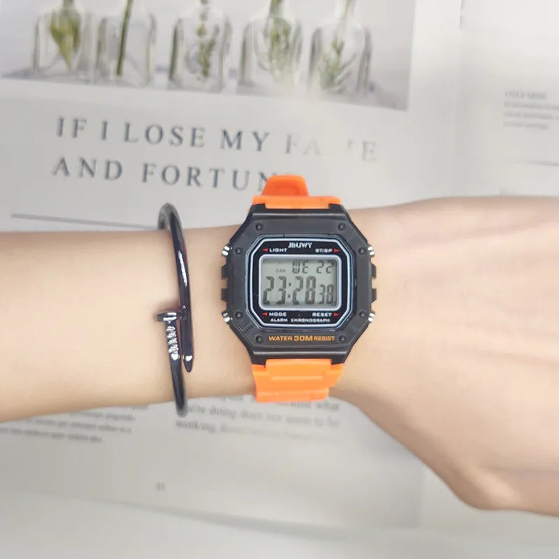 Luxury Waterproof Digital Men's Wristwatch with Square Dial - Smarsty