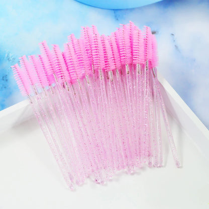 QSTY 50pcs Disposable Eyelash Brush Applicators in 6 Colors - Smarsty