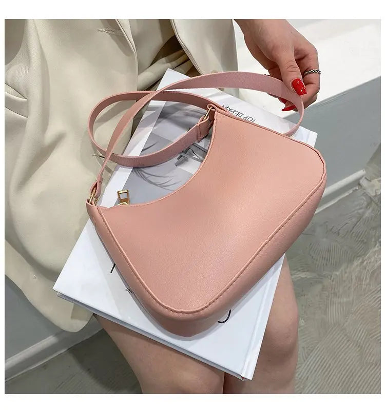 Retro PU Leather Shoulder Bag For Women Hobo Style Classic - Smarsty