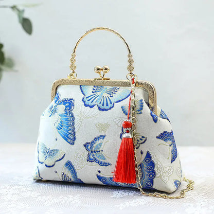 Vintage Fringe Shoulder Bag With Chain Crossbody Small - Smarsty
