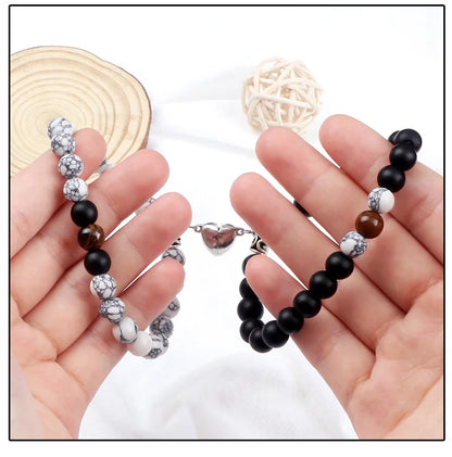 Natural Stone Couple Bracelets Set for Friendship - Smarsty