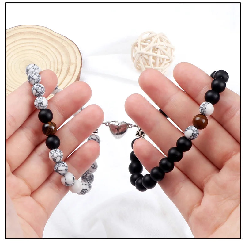 Natural Stone Couple Bracelets Set for Friendship - Smarsty
