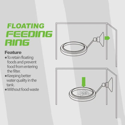 Aquarium Fish Feeding Ring Heart Floating Feeder - Smarsty