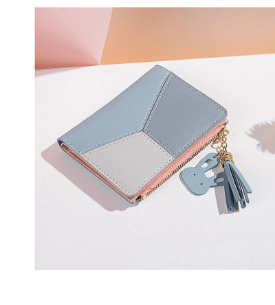 Women's Wallet PU Leather Women's Wallet Made of Leather Women Purses Card Holder Foldable Portable Lady Coin Purses - Smarsty