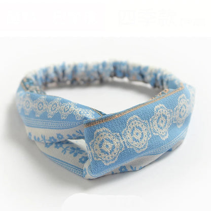 Bohemian Print Cashmere Headbands For Women Vintage Comfort - Smarsty
