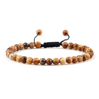 Adjustable Lava Stone Beaded Bracelet for Chakra Healing - Smarsty