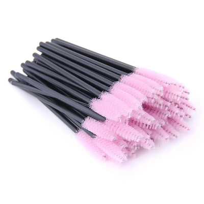 5/25/50 PCS Makeup Brushes Pink Crystal Eyelashes Brush Reusable Fake Lashes Extension Supplies False Eyelash Make up Tool Hot - Smarsty