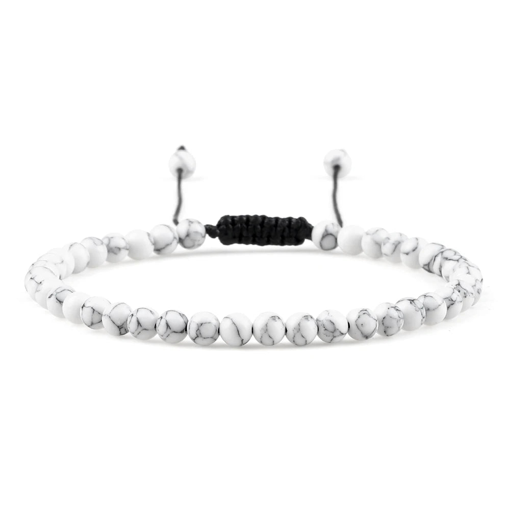 Adjustable Lava Stone Beaded Bracelet for Chakra Healing - Smarsty