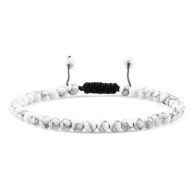 Adjustable Lava Stone Beaded Bracelet for Chakra Healing - Smarsty