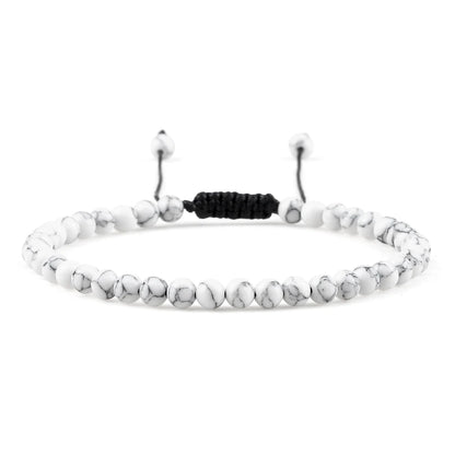 Adjustable Lava Stone Beaded Bracelet for Chakra Healing - Smarsty