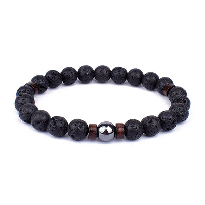 Volcanic Stone Bracelet for Men with Mood Tracking Feature - Smarsty