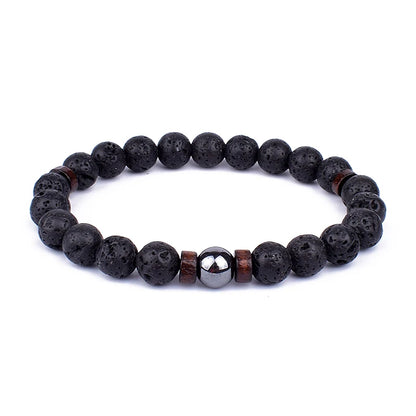 Volcanic Stone Bracelet for Men with Mood Tracking Feature - Smarsty