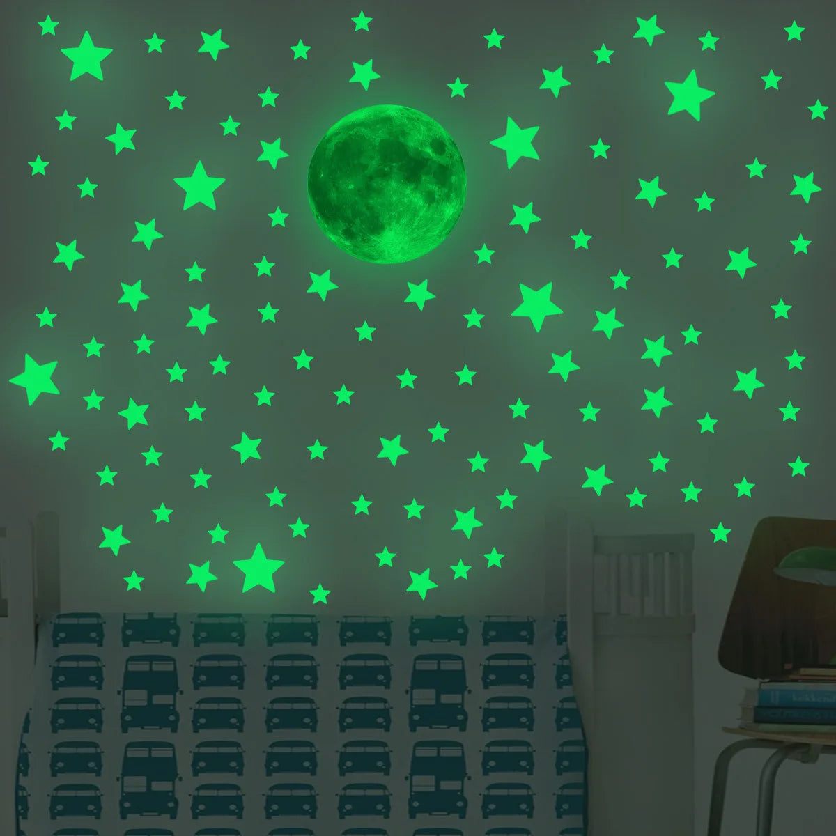 Luminous Moon Stars Wall Stickers for Kids Decor - Smarsty