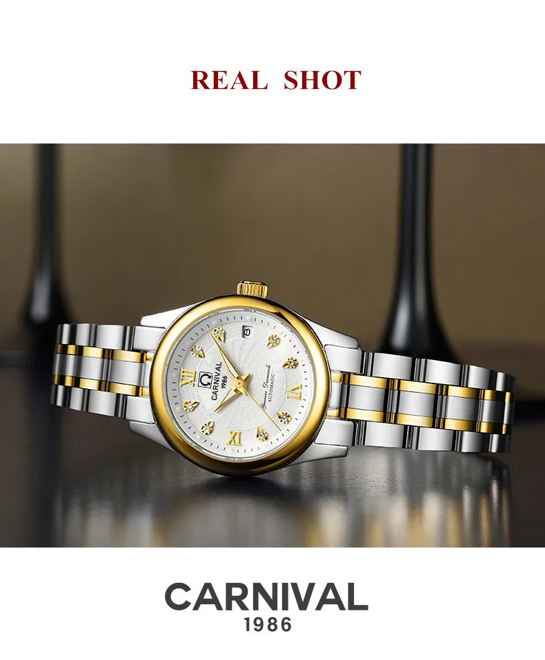 Carnival Luxury Women's Mechanical Watch with Sapphire Crystal - Smarsty