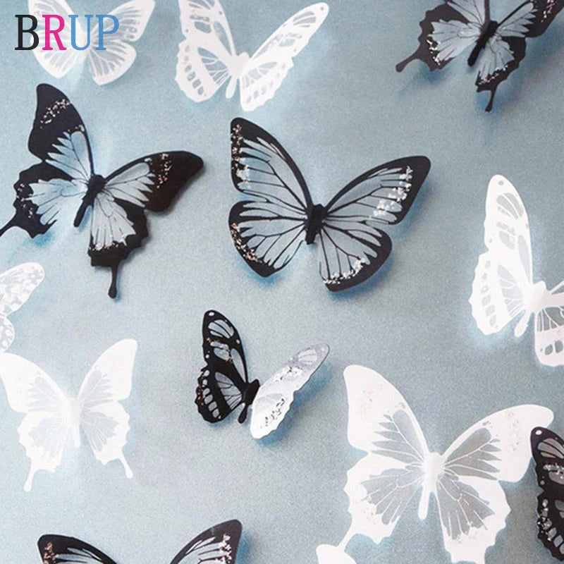 18 Piece 3D Crystal Butterfly Wall Stickers for Kids Room - Smarsty
