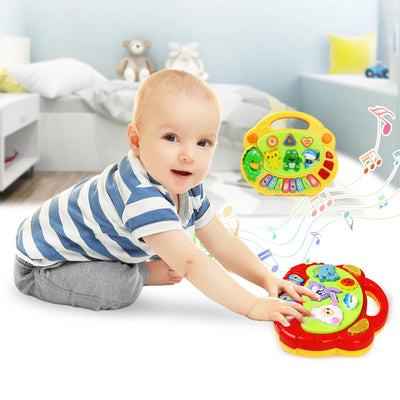 Kids Cartoon Piano Keyboard Game with Animal Sounds Flashing Light Music Baby Instrument Music Toys Educational Toys Kids Gifts by Smarsty